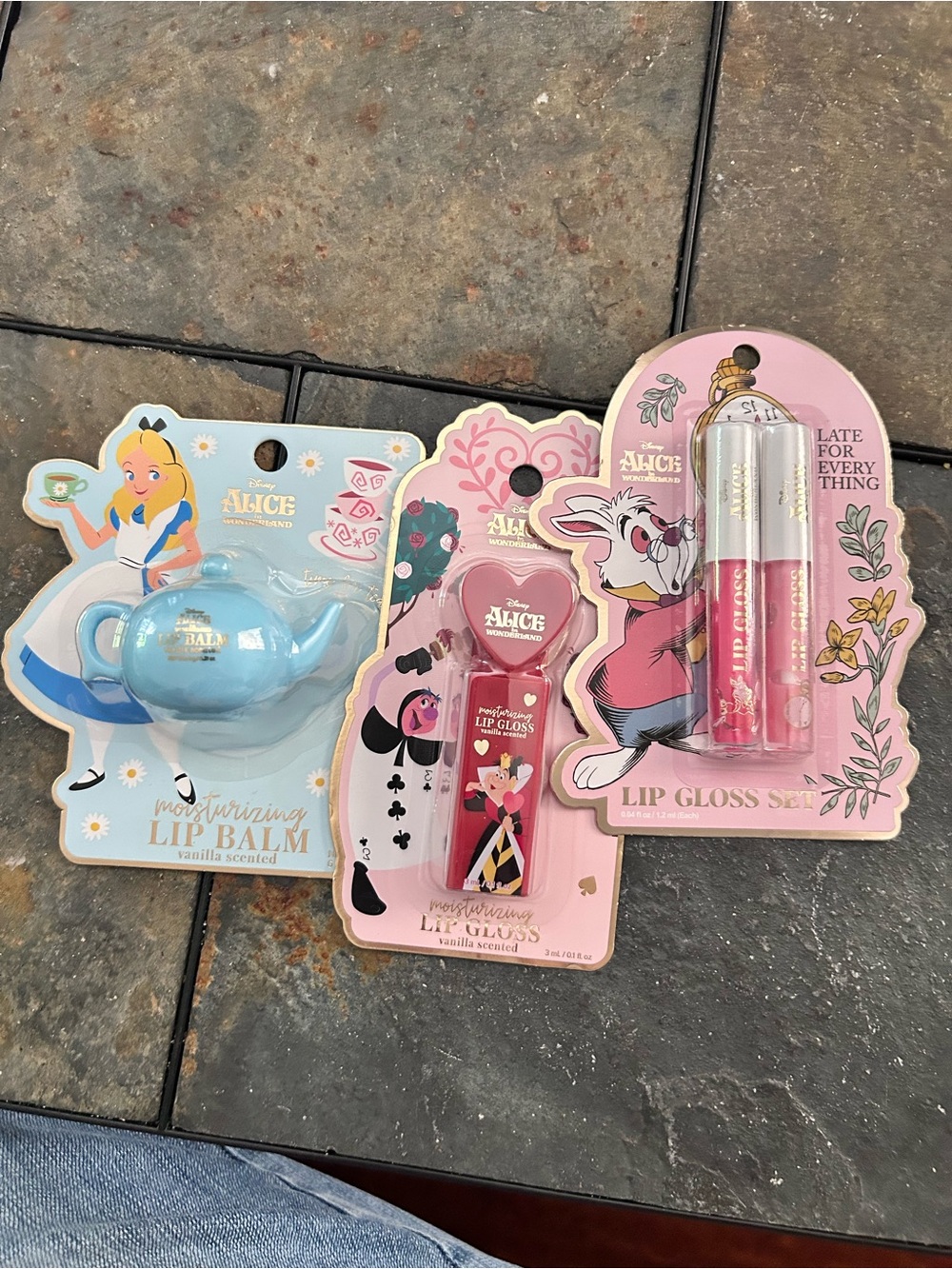 Disney Alice in Wonderland Lip Care Trio - Pink & Light Blue